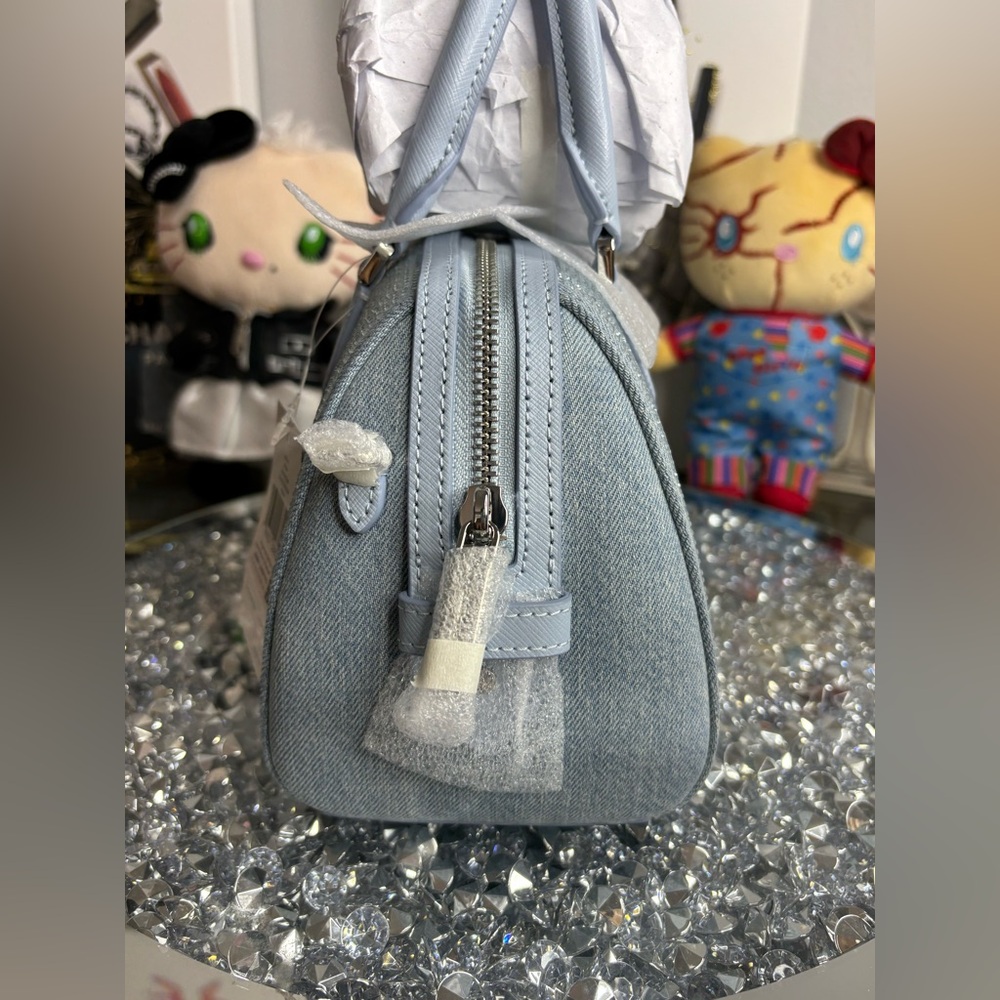 Kate Spade Madison Studded Denim Small Dolly Duffle NWT - Picture 10 of 17